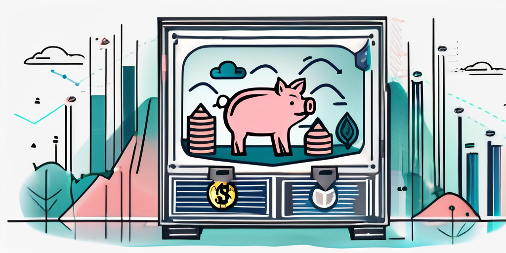 A secure safe box with symbolic elements of life insurance like an umbrella