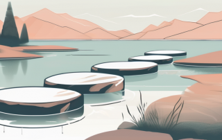 Three stepping stones leading towards a safety shield symbolizing a life insurance policy