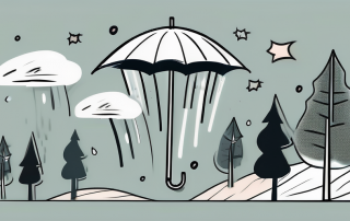 A sturdy umbrella shielding a variety of unexpected elements like a storm