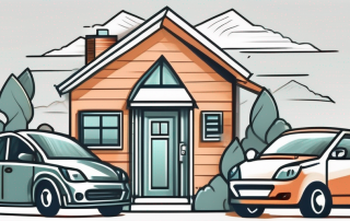 A protective shield hovering over various valuable items like a house