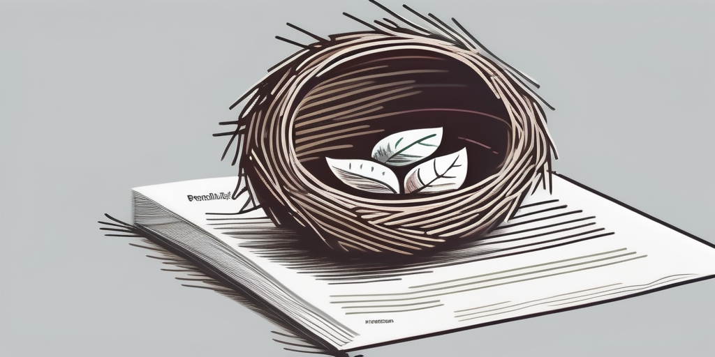 A life insurance policy document nestled in a nest