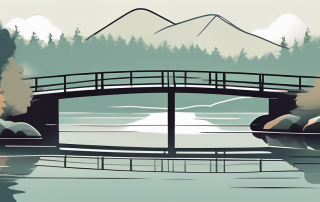 A serene landscape with a safe and sturdy bridge over a calm river