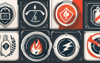 Seven different safety symbols