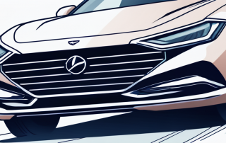 Nahaufnahme des Frontgrills und der Scheinwerfer eines Autos mit elegantem Design und moderner Optik, unscharfer Hintergrund symbolisiert Entscheidungsfindung bei der Wahl einer Kfz-Versicherung.