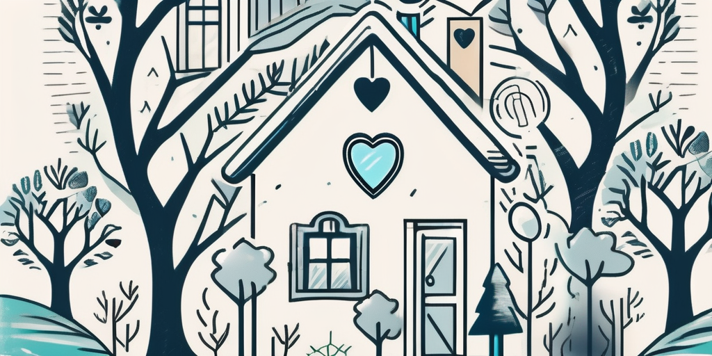 A protective shield safeguarding various symbols of life's important elements such as a home