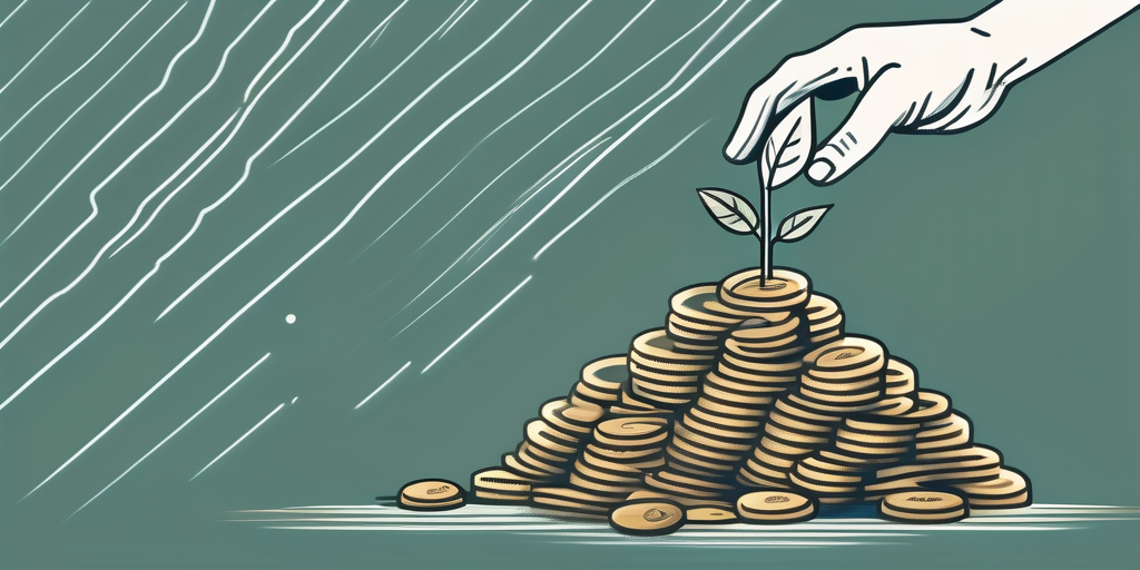 A sturdy foundation made of coins and banknotes