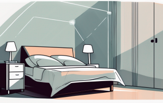 A peaceful bedroom scene at night
