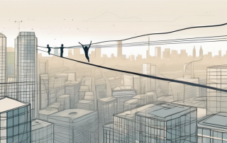 A safety net under a highwire tightrope