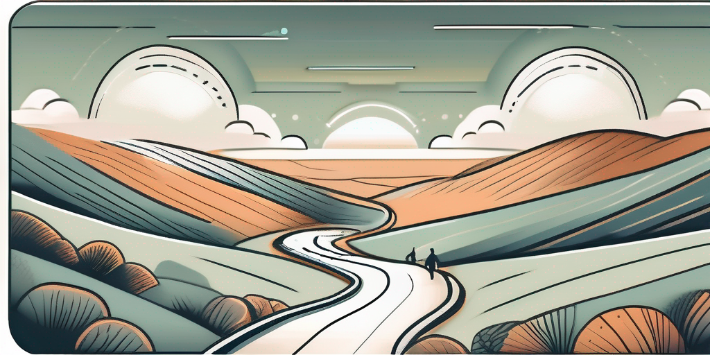 A secure path winding through a peaceful landscape