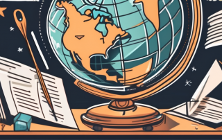 A globe surrounded by various insurance policy documents