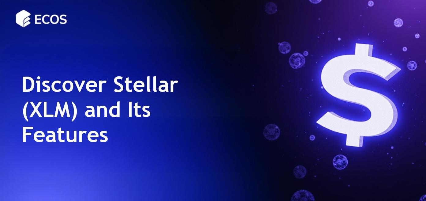 Image showcasing the Stellar (XLM) cryptocurrency logo with a digital background