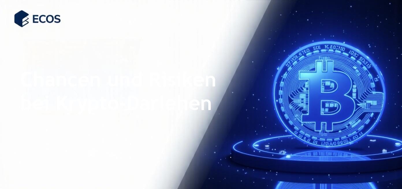 Detaillierte Darstellung der Nutzung von Bitcoin als Sicherheit für Krypto-Darlehen auf verschiedenen Kreditplattformen, die die damit verbundenen Chancen und Risiken hervorhebt.