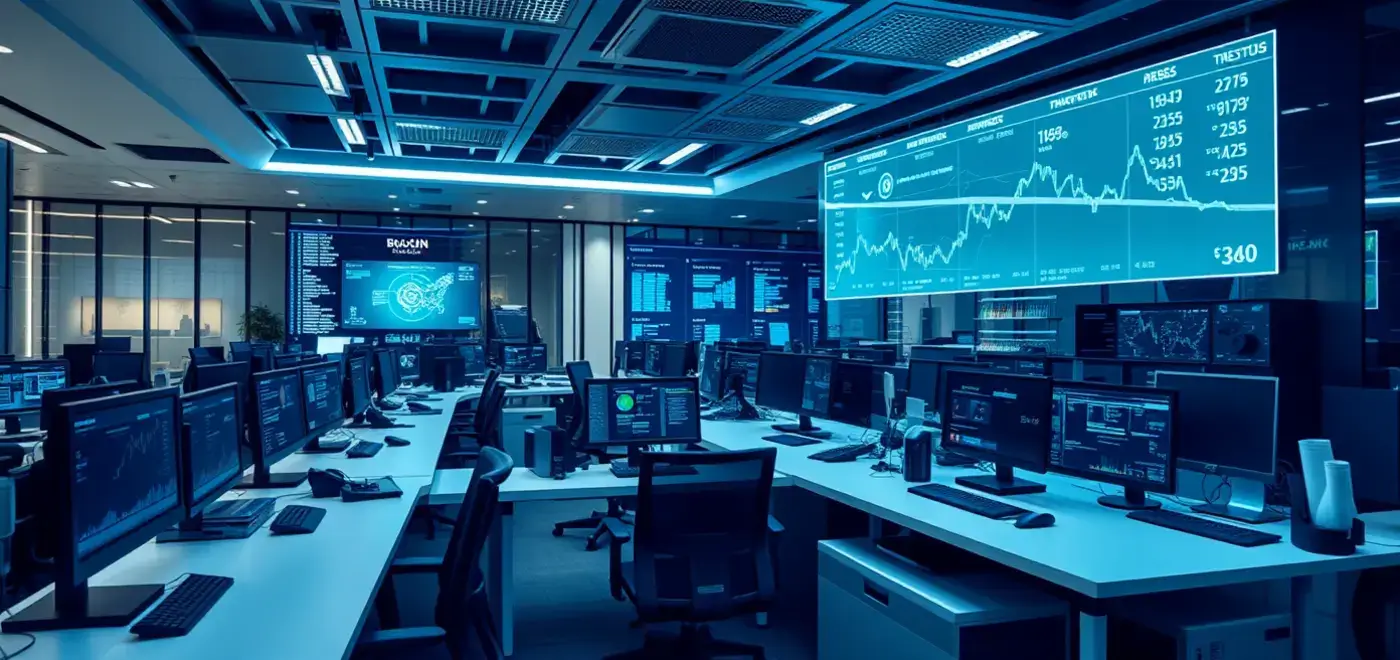 A detailed view of decentralized finance applications tailored for institutional investors, showcasing blockchain technology in a financial context.