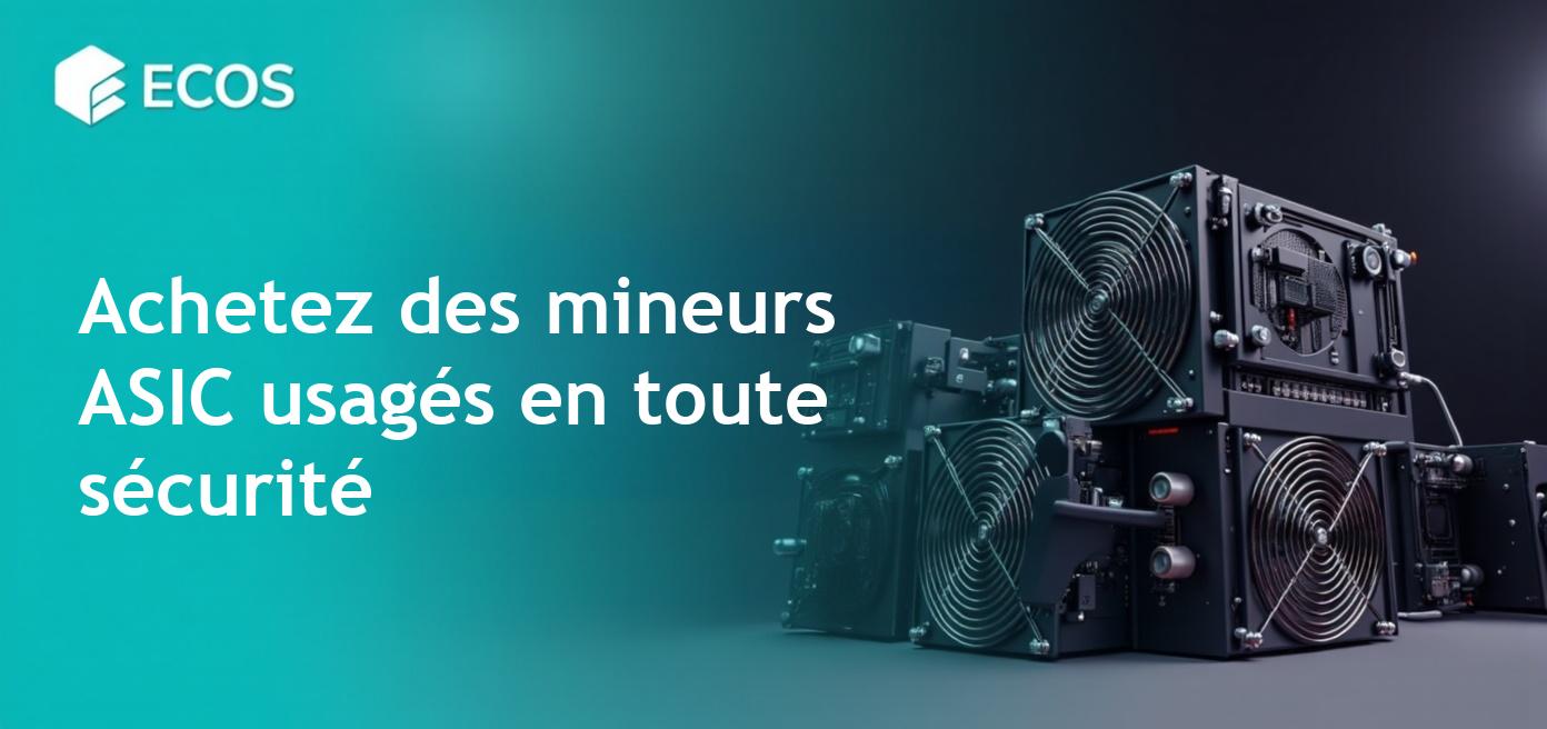 Vue rapprochée de mineurs ASIC usagés, mettant en avant les composants matériels dans un environnement bien éclairé.