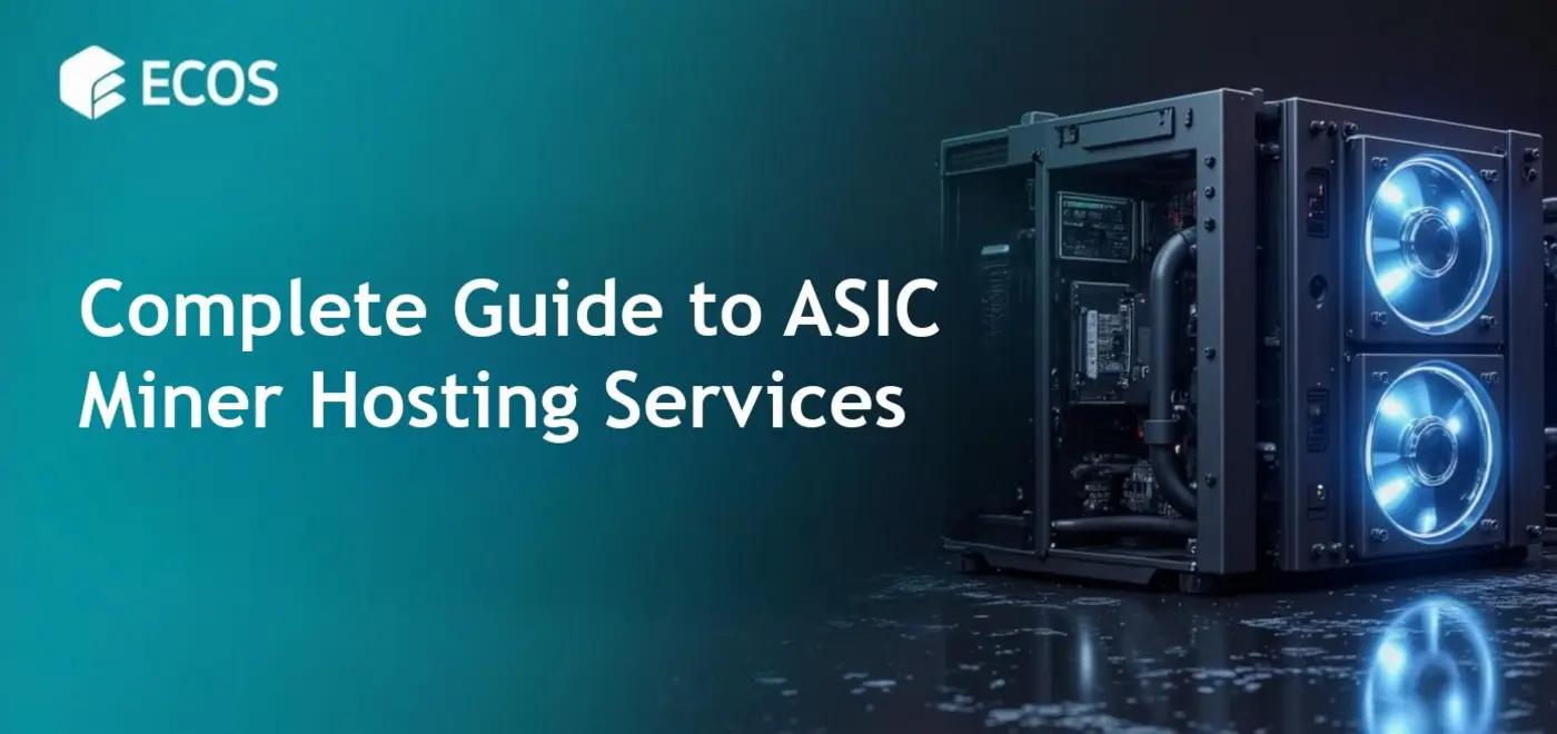 High-tech ASIC miner devices in a professional bitcoin mining hosting facility with advanced cooling systems and cloud mining infrastructure
