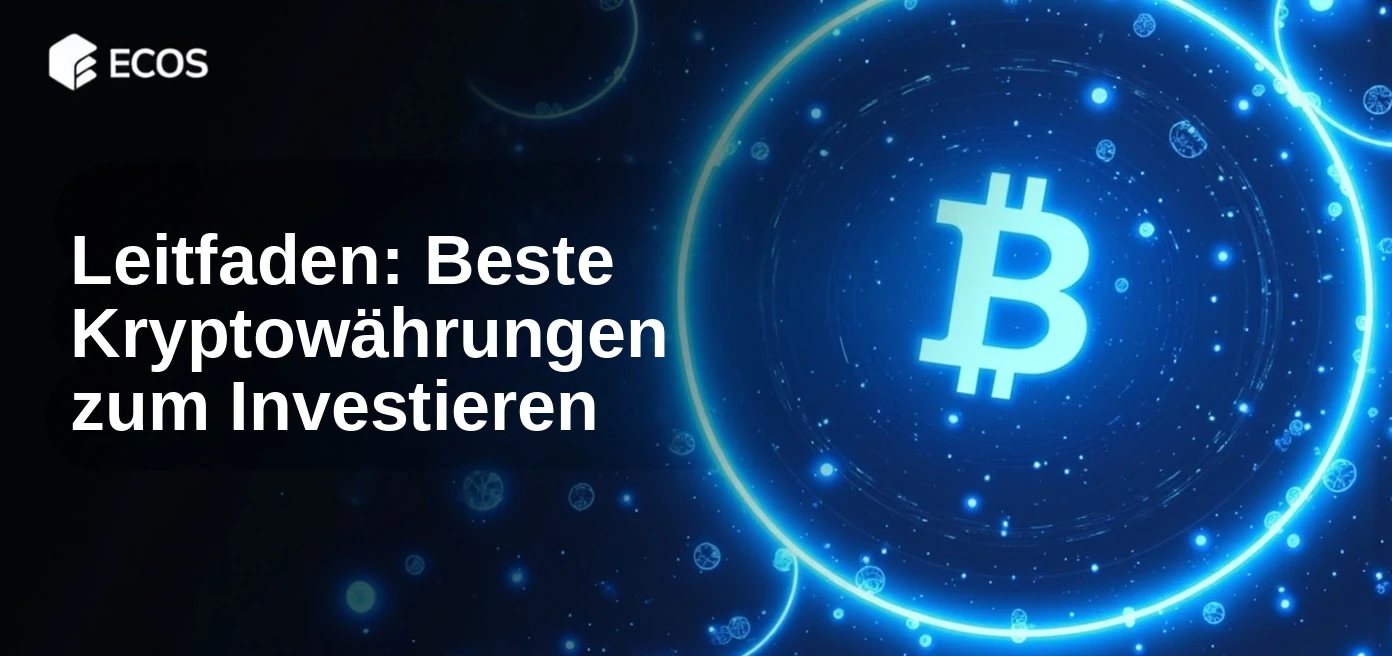 Eine hochmoderne digitale Visualisierung zeigt vernetzte Blockchain-Knoten und futuristische Kryptowährungssymbole, darunter prominente Coins wie Bitcoin und Ethereum, in einer blau leuchtenden Umgebung.