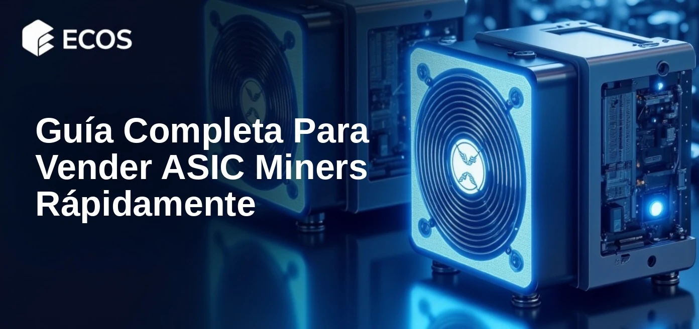 Hardware avanzado de ASIC miner apilado en un entorno industrial listo para la reventa en un mercado de usados