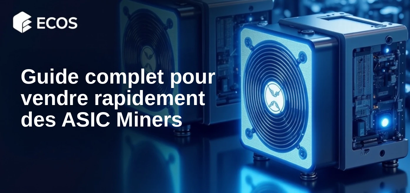 Matériel de minage ASIC haut de gamme empilé dans un environnement industriel, prêt à la revente sur un marché d'occasion