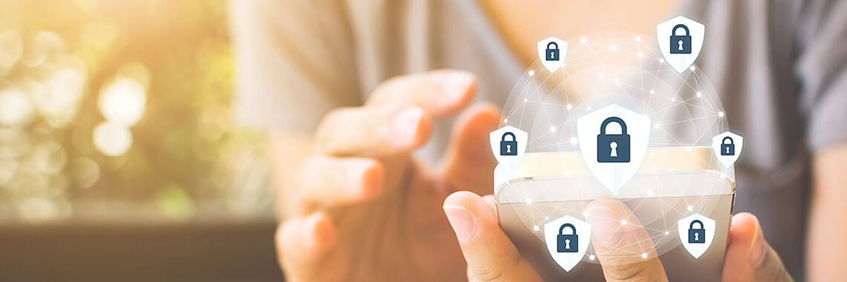 Datensicherheit ist uns wichtig Datenschutz grafisch dargestellt