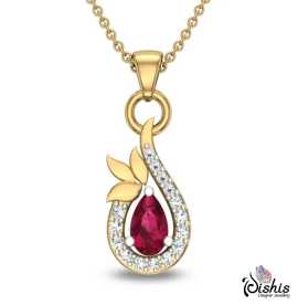 Aditi 18kt Gold & Diamond Pendant by Dishis De, ¥ 13,119