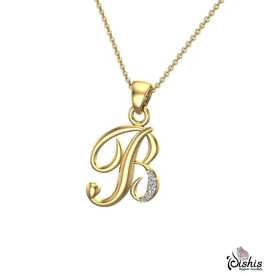 Aalis Initial Diamond Pendant by Dishisjewel., ₹ 8,291