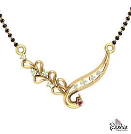 Aabha 18kt Yellow Gold Mangalsutra, Rp 9,383
