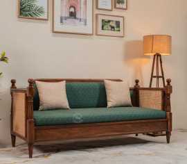 Buy Dyuti Sheesham Divan Bed With Green Mattress, ¥ 52,989