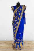 Blue Embroidery Saree Blouse for Wedding, $ 165