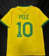 Pele Brazil Hand Signed Yellow/Green Jersey Autogr, $ 299
