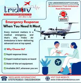 Tridev Air Ambulance Services in Patna: ICU , Patna