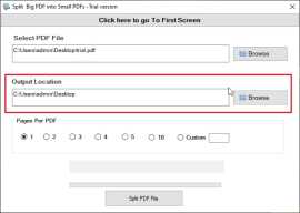 Split a large PDF file into several small PDF ones, New York