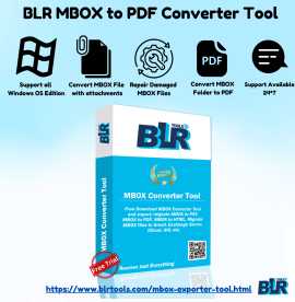 Convert MBOX to PDF with BLR MBOX Converter, $ 39