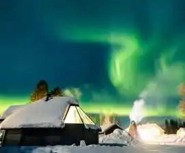 Northern Lights Glass Igloo in Lapland, Richmond