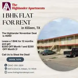Spacious 1 Bedroom Flats for Rent in Killeen, TX, Killeen