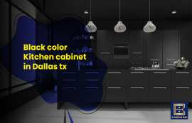 Black Color Kitchen Cabinet in Dallas TX, Dallas