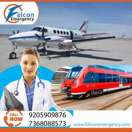 Falcon Train Ambulance Services in Delhi Cost, New Delhi