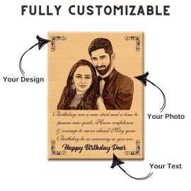 Engraving wooden frame for personalized , ₹ 529