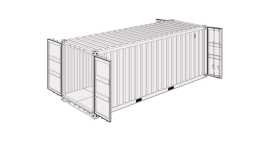 Buy 20ft double door containers | LOTUS Containers, São Paulo