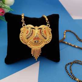 Traditional Mangalsutra with Black Crystal Beaded , $ 24