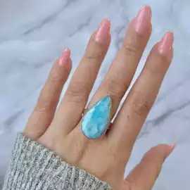 Larimar Rings: A Stunning Blend of Caribbean Beaut, $ 57