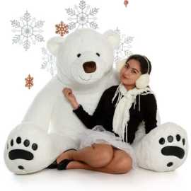 Snuggly Polar Bear Teddy Bear at Giant Teddy, ps 264