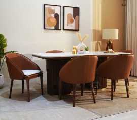 Saumik 6 Seater Teak Wood Dining Table Set , ¥ 151,989