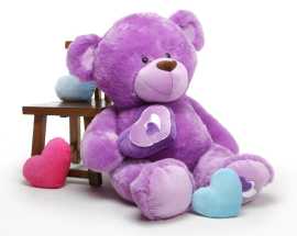 Cuddly & Cute Lavender Bear | Giant Teddy, ps 100