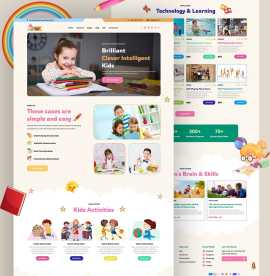 Kids Academy Website Home Page, Dover