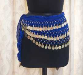 Women’s Belly Dance Hip Belt with Gold Coins, $ 8