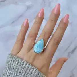 Larimar Rings: The Tranquil Beauty of the Caribbea, $ 55