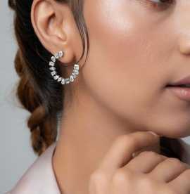 Sterling silver earrings online, ₹ 1,000
