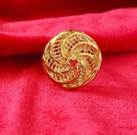 Indian Round Gold Plated Ring For Women, $ 10