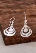 Silver Filigree Earrings in Detailed Design Zehrai, $ 120