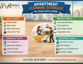 Apartment Cleaning Schedule for High-Rise Living, London